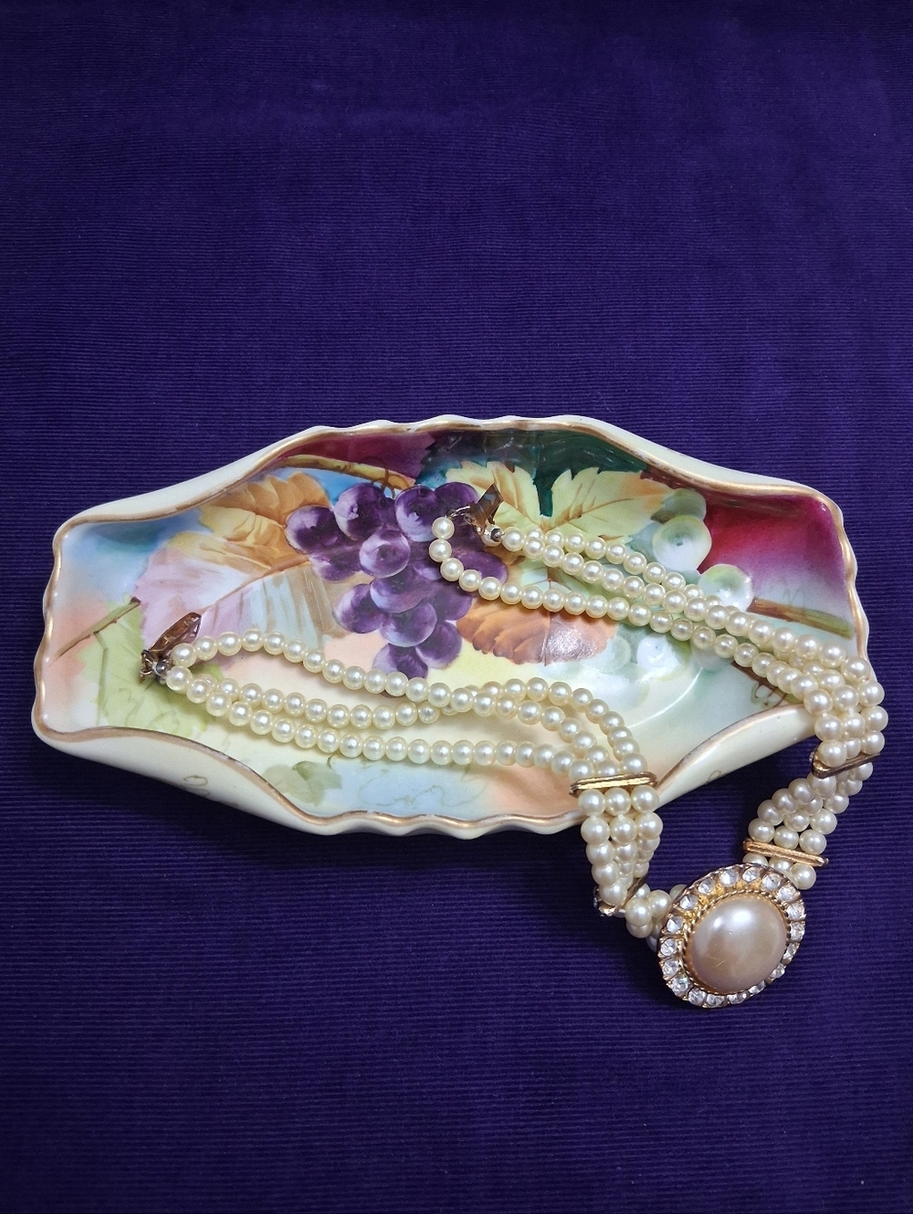 Antique Porcelain Trinket Jewelry Dish Vanity Tray Hand-painted Vienna Austria - Picture 3 of 15